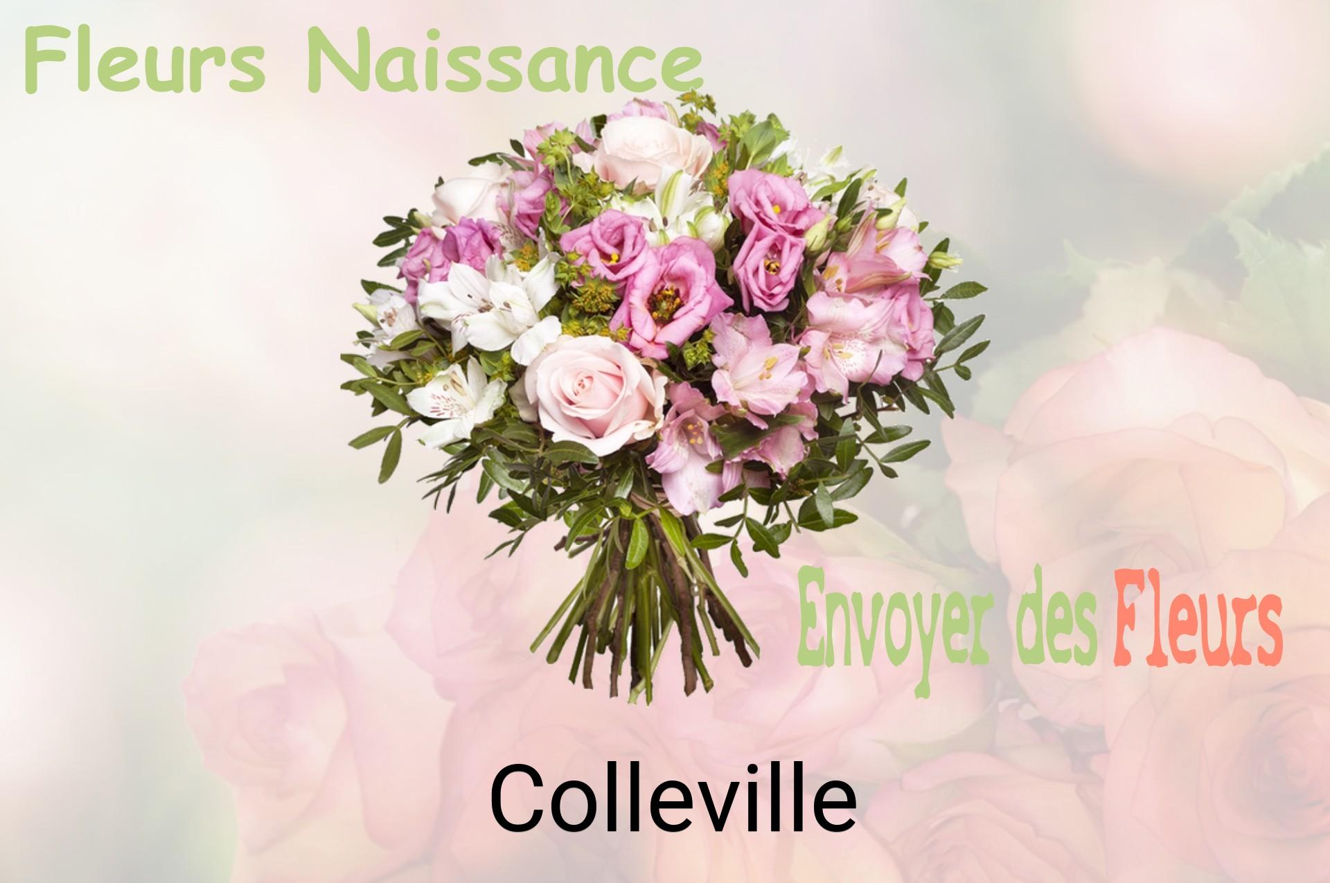 Bouquet de fleurs de naissance livré à Colleville